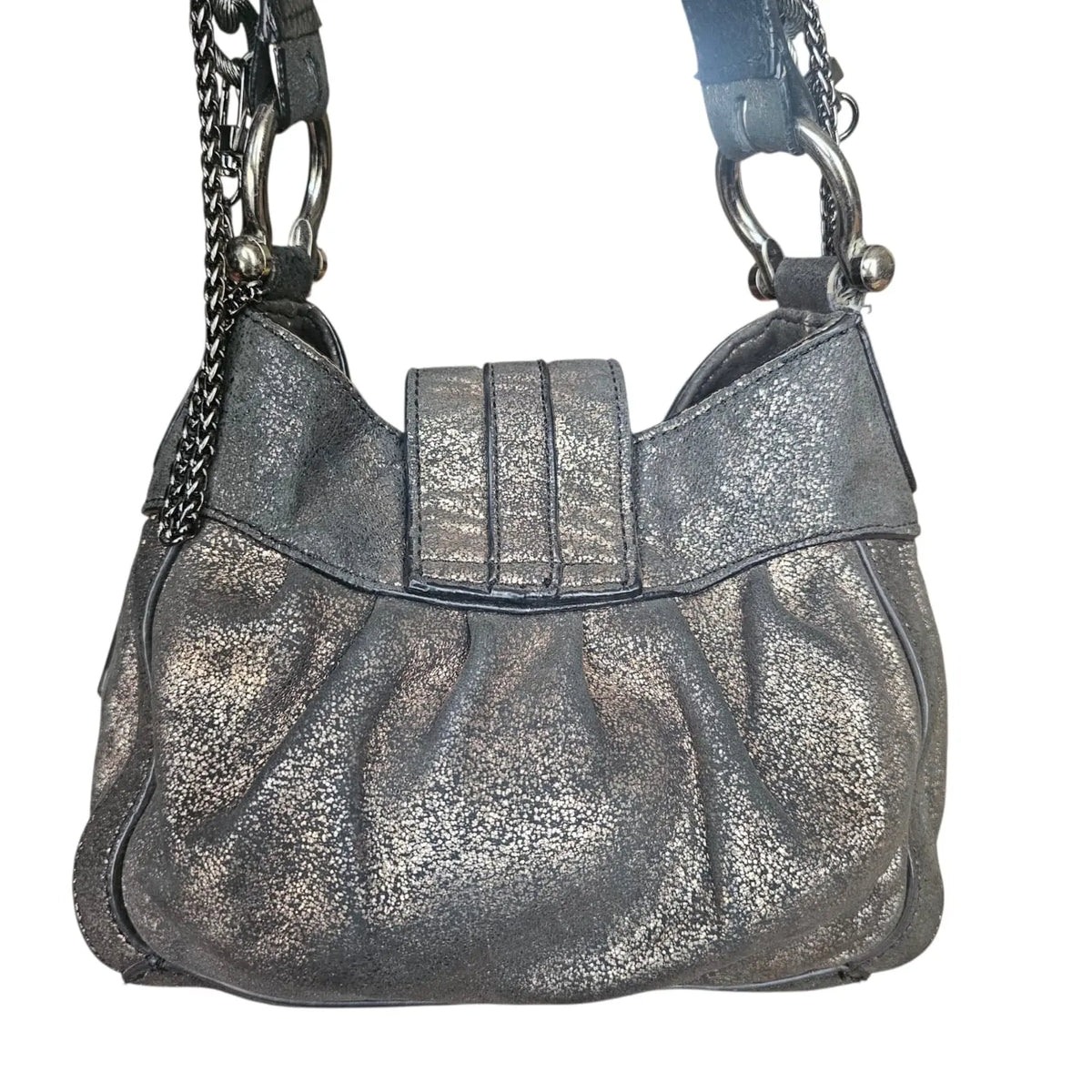 cartera cuero brillante metálico extensible steve madden