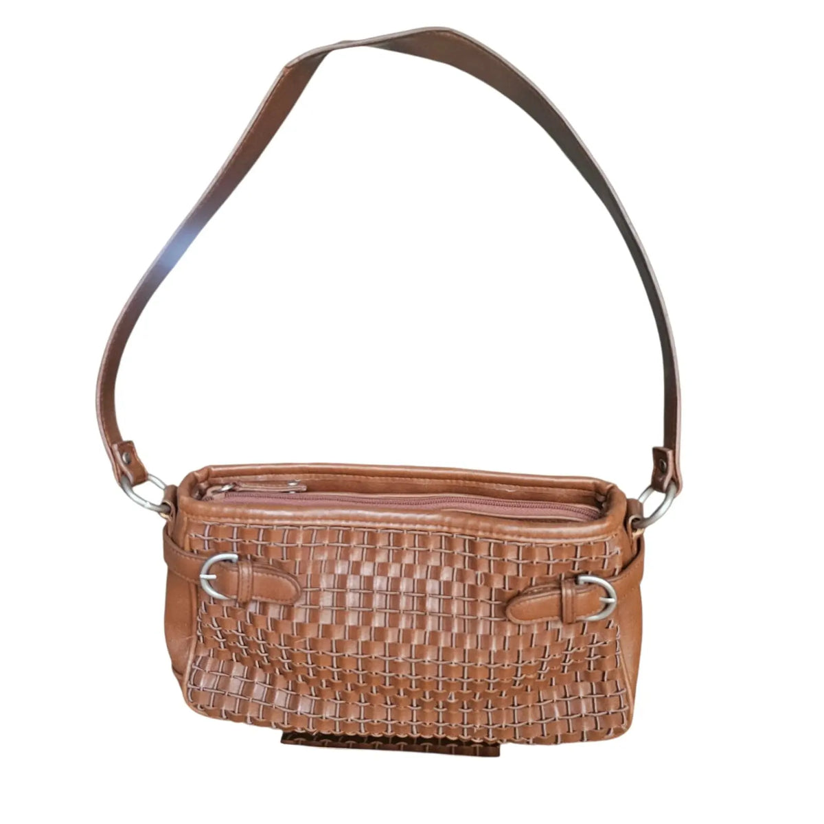 cartera trenzada café sugar reef
