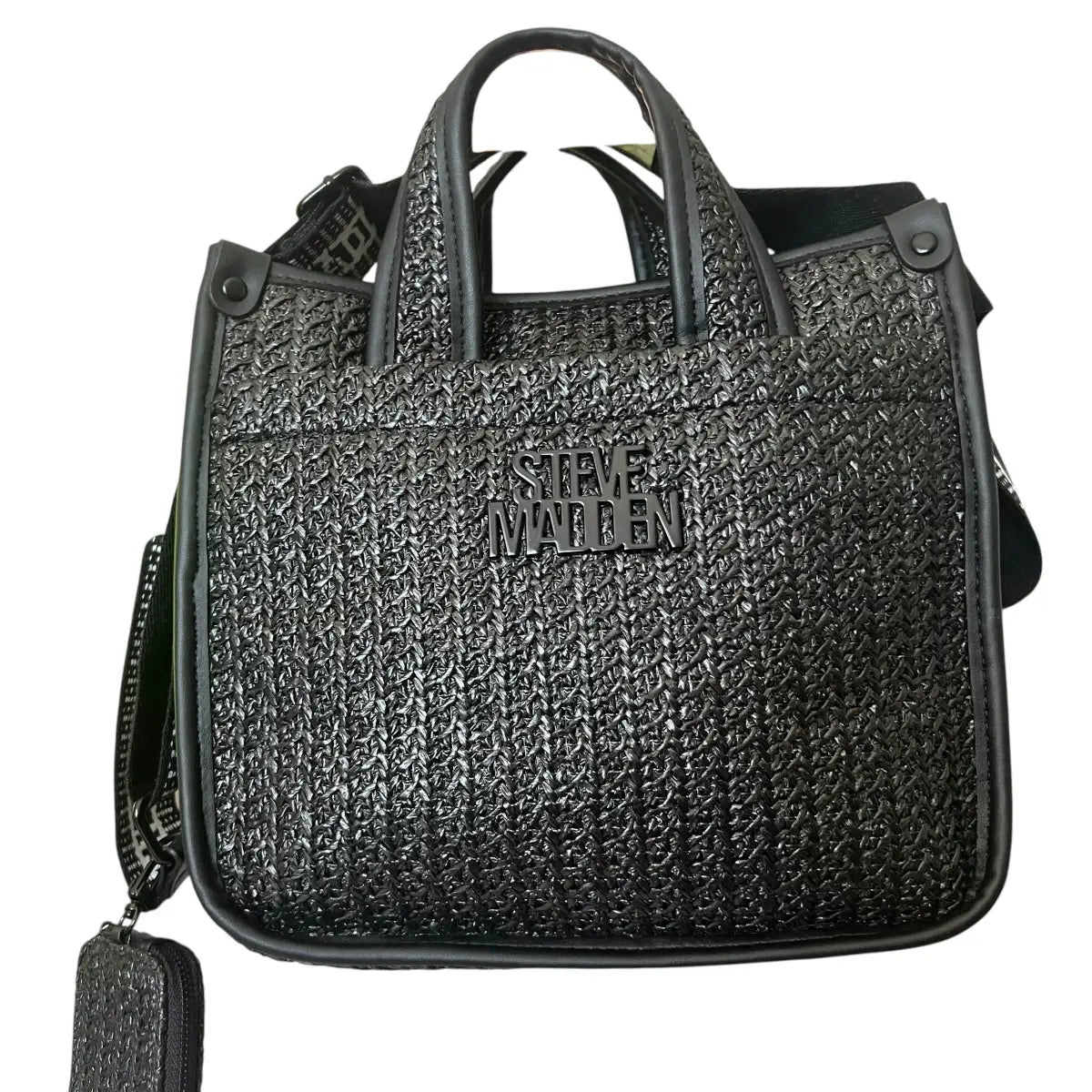 cartera crossbody Steve Madden tejido negro