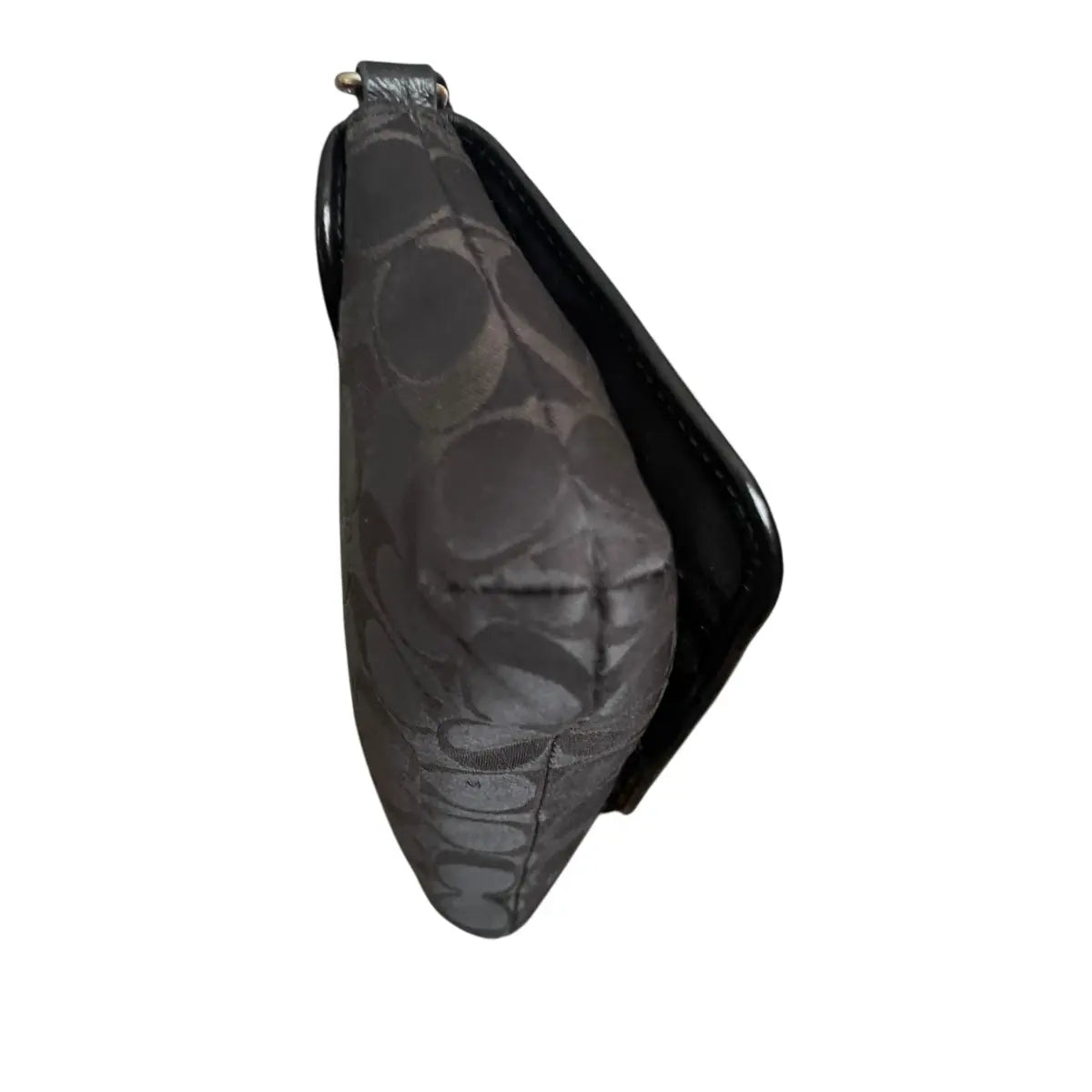 mini bag coach XS logotipada negra