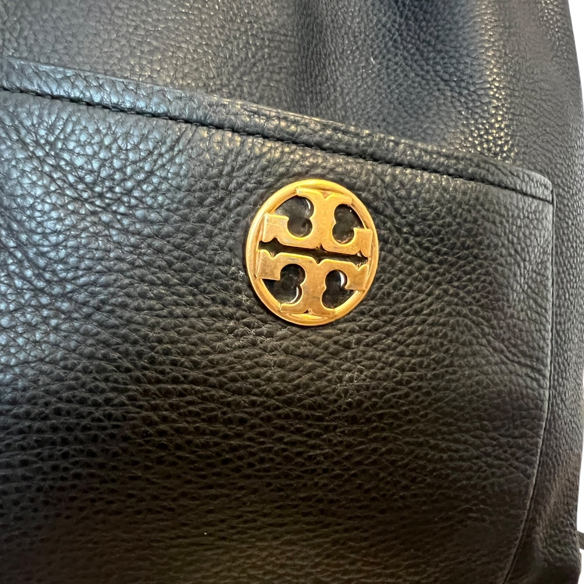 cartera tory burch cuero genuino negro