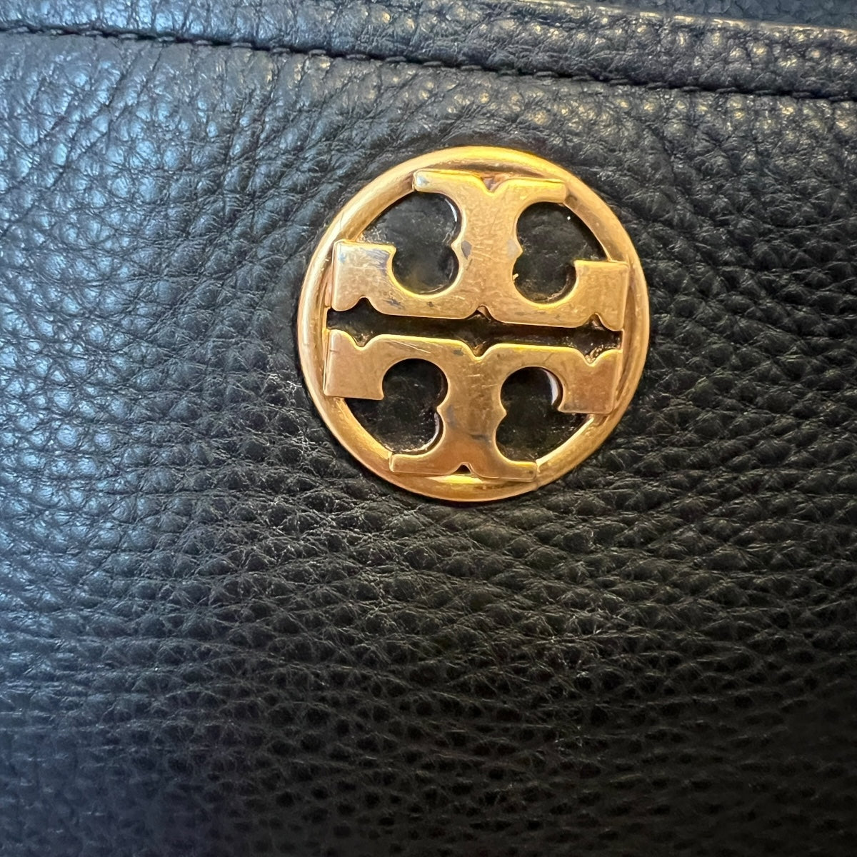 cartera tory burch cuero genuino negro