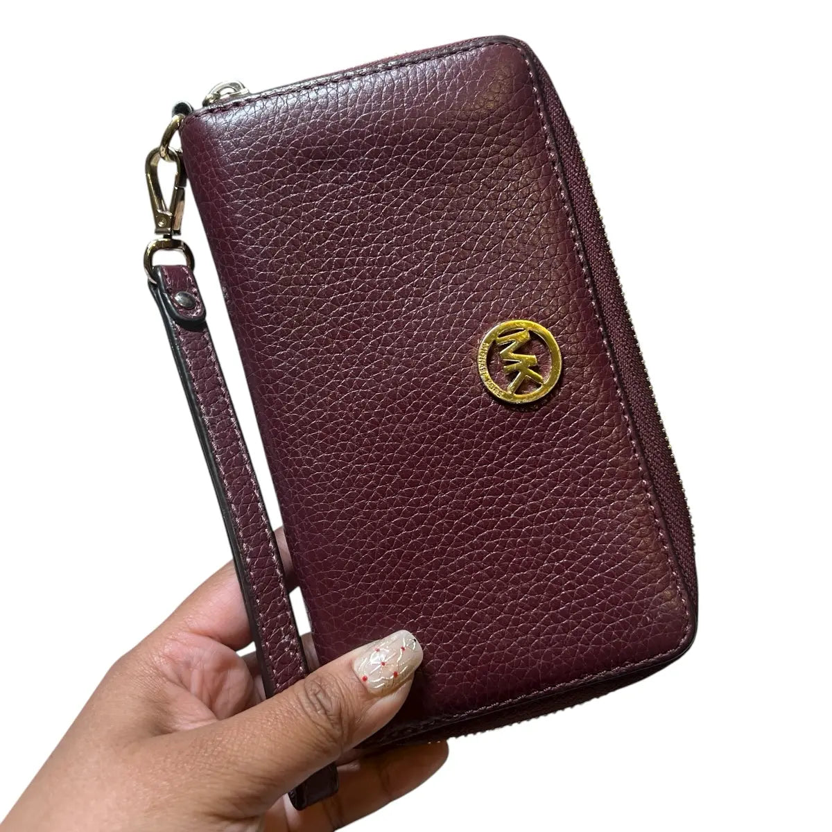 billetera Michael Kors cuero genuino vino