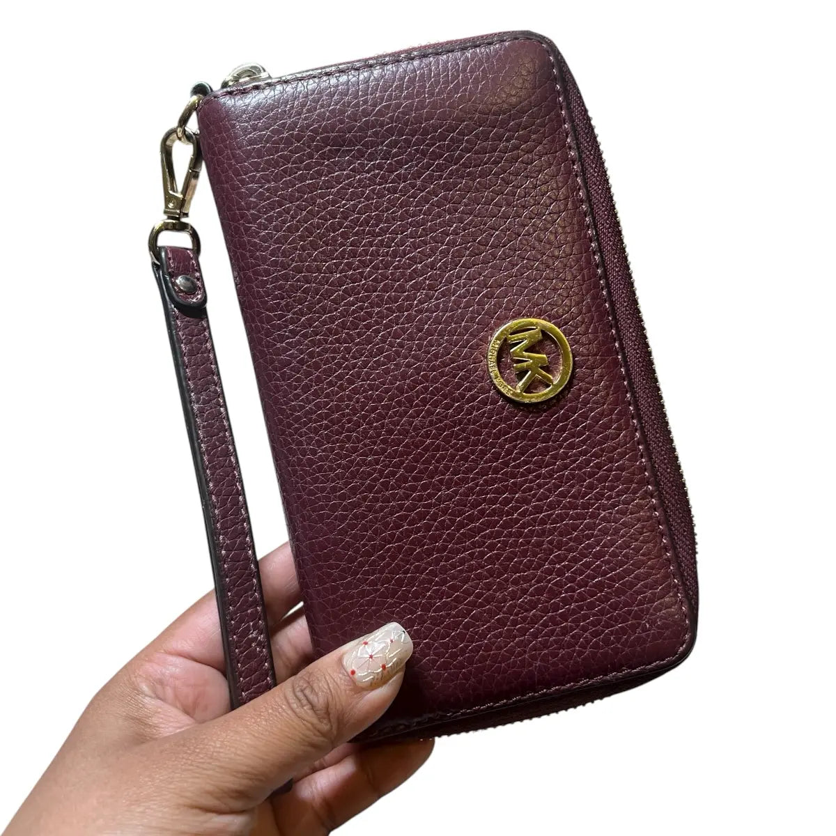 billetera Michael Kors cuero genuino vino