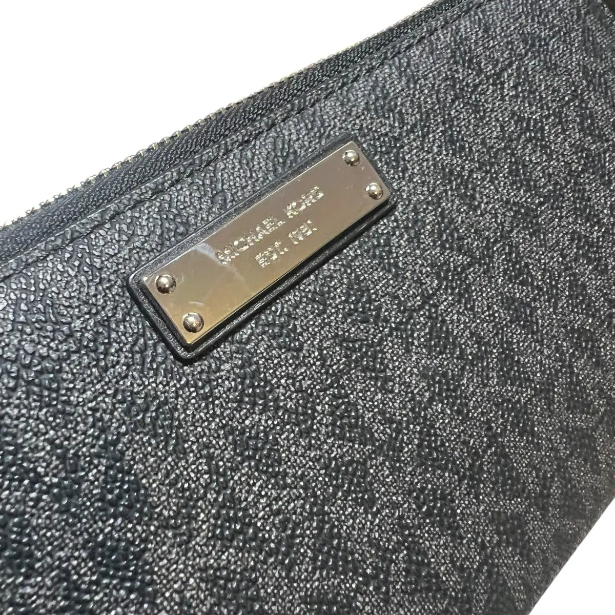 billetera Michael Kors cuero saffiano logotipado negro