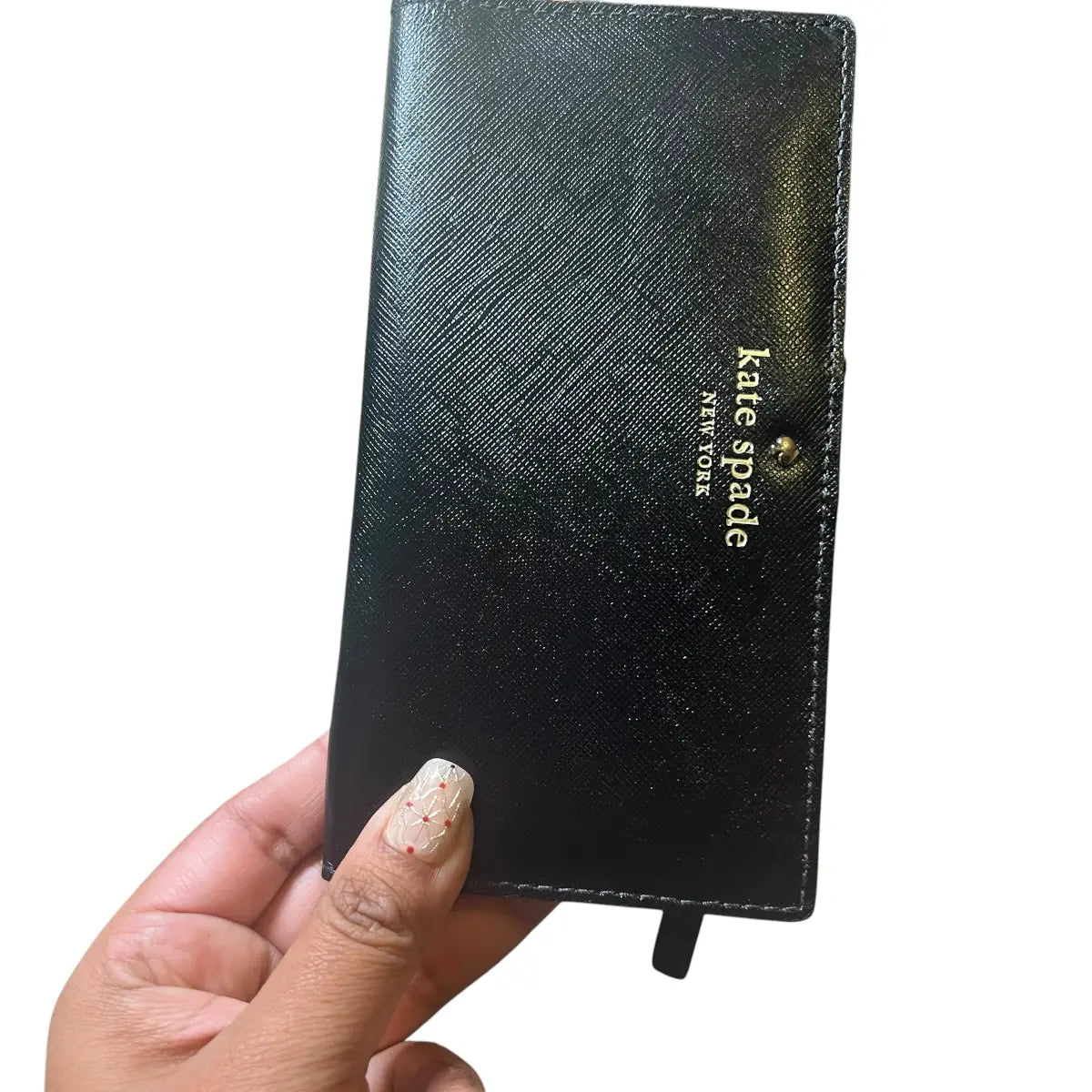 billetera kate spade cuero genuino negra