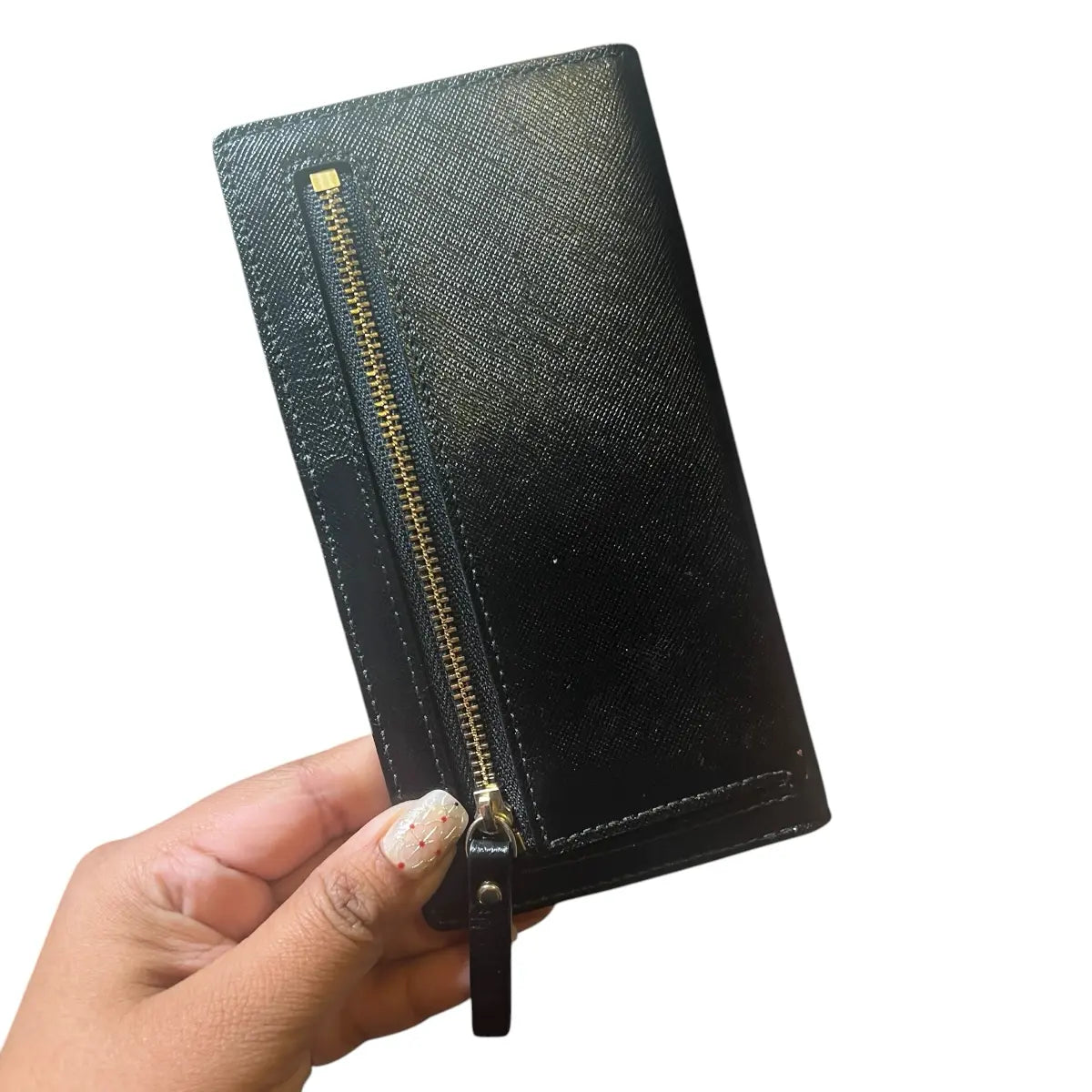 billetera kate spade cuero genuino negra