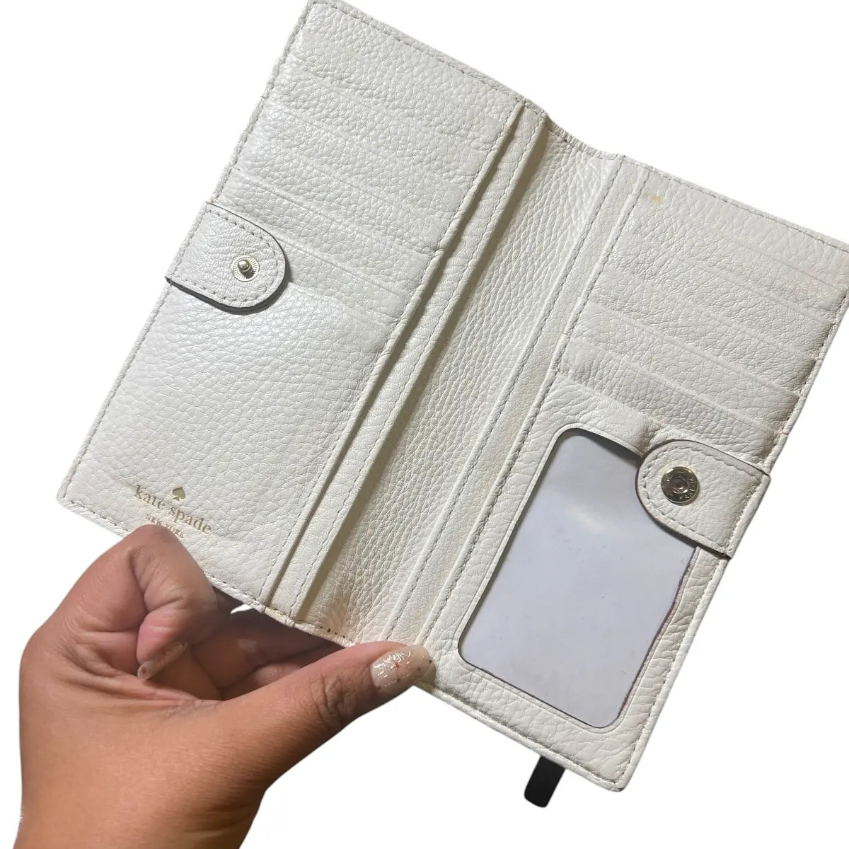 billetera kate spade cuero genuino negra