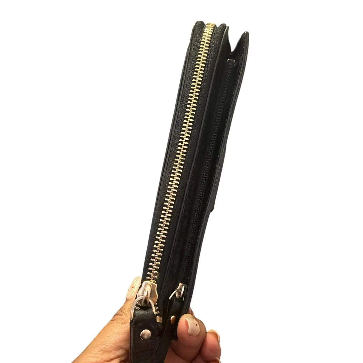 billetera larga Kate Spade cuero genuino negra
