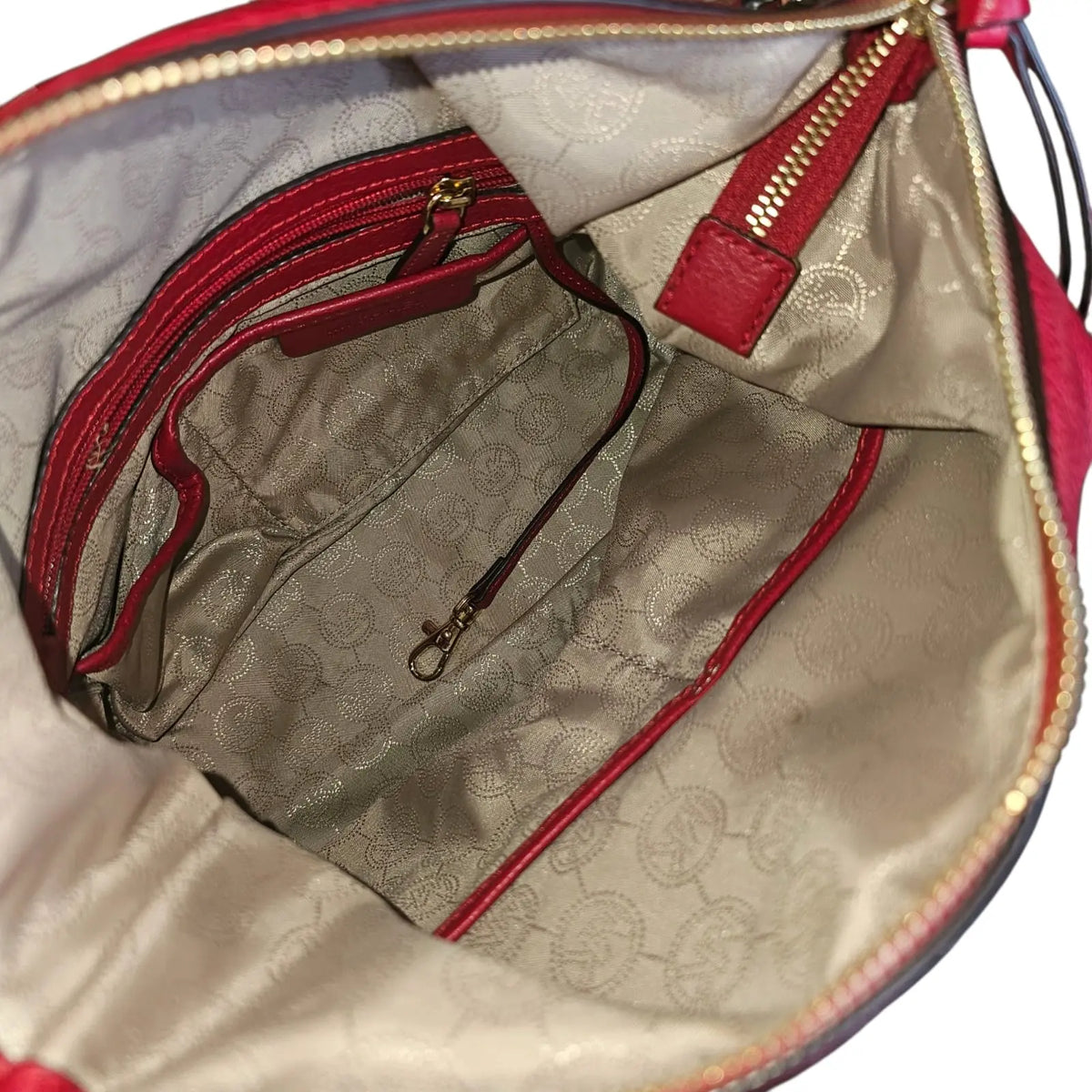 cartera de hombro roja michael kors