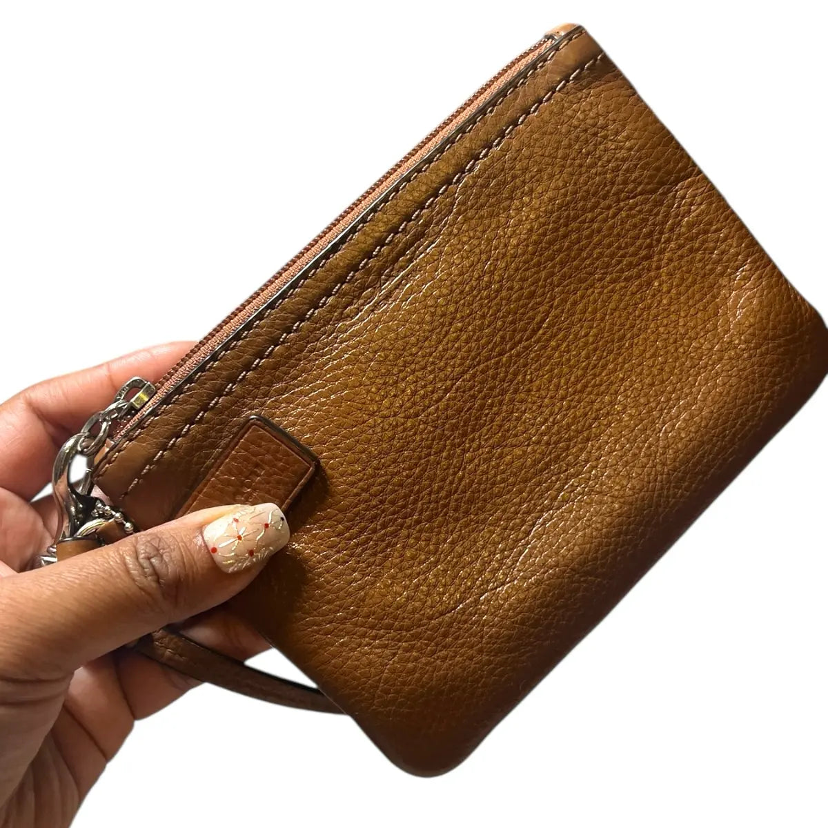 wrislet Coach cuero genuino camel