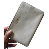 wrislet Coach cuero genuino blanco