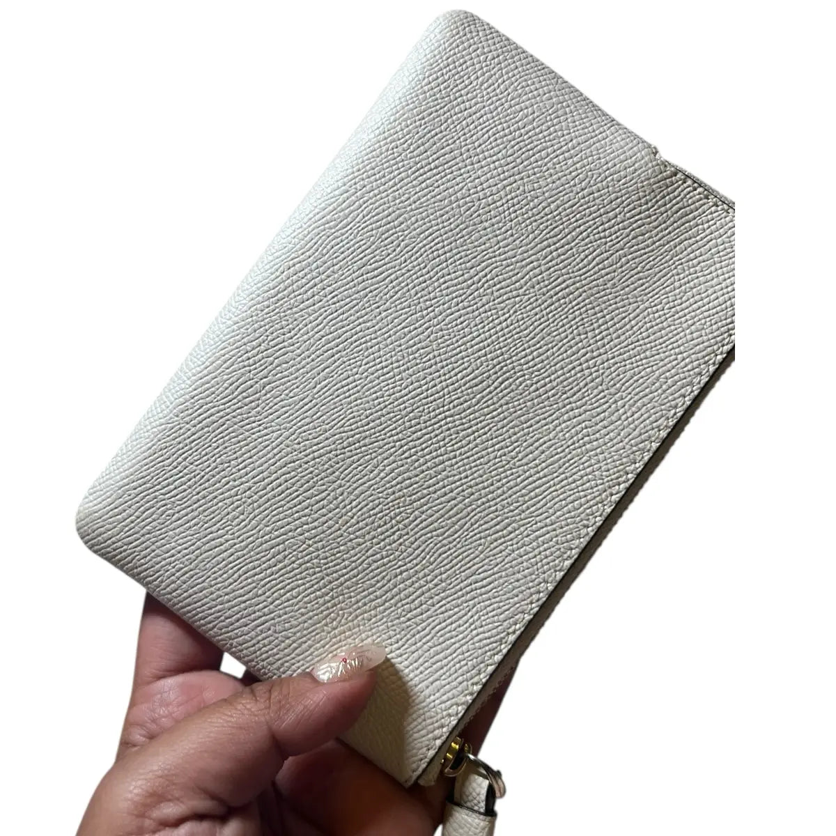 wrislet Coach cuero genuino blanco