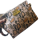 cartera crossbody Steve Madden print snake brown