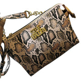 cartera crossbody Steve Madden print snake brown