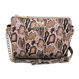 cartera crossbody Steve Madden print snake brown