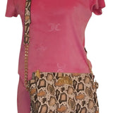 cartera crossbody Steve Madden print snake brown