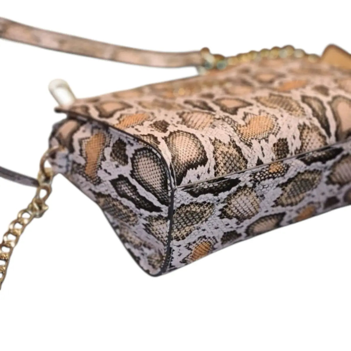 cartera crossbody Steve Madden print snake brown