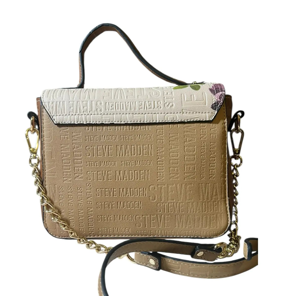 cartera crossbody Steve Madden beige flores