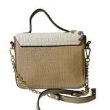 cartera crossbody Steve Madden beige flores