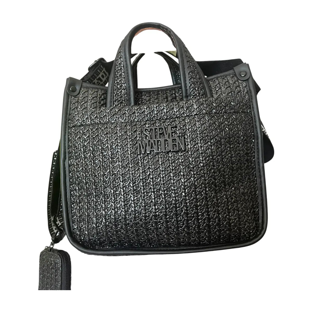 cartera crossbody Steve Madden tejido negro