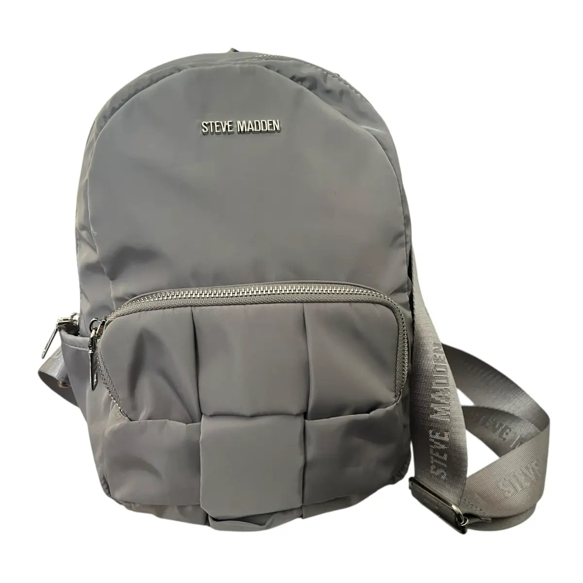 mochila Steve Madden acolchada gris