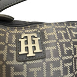 cartera crossbody Tommy Hilfiger logotipado gris