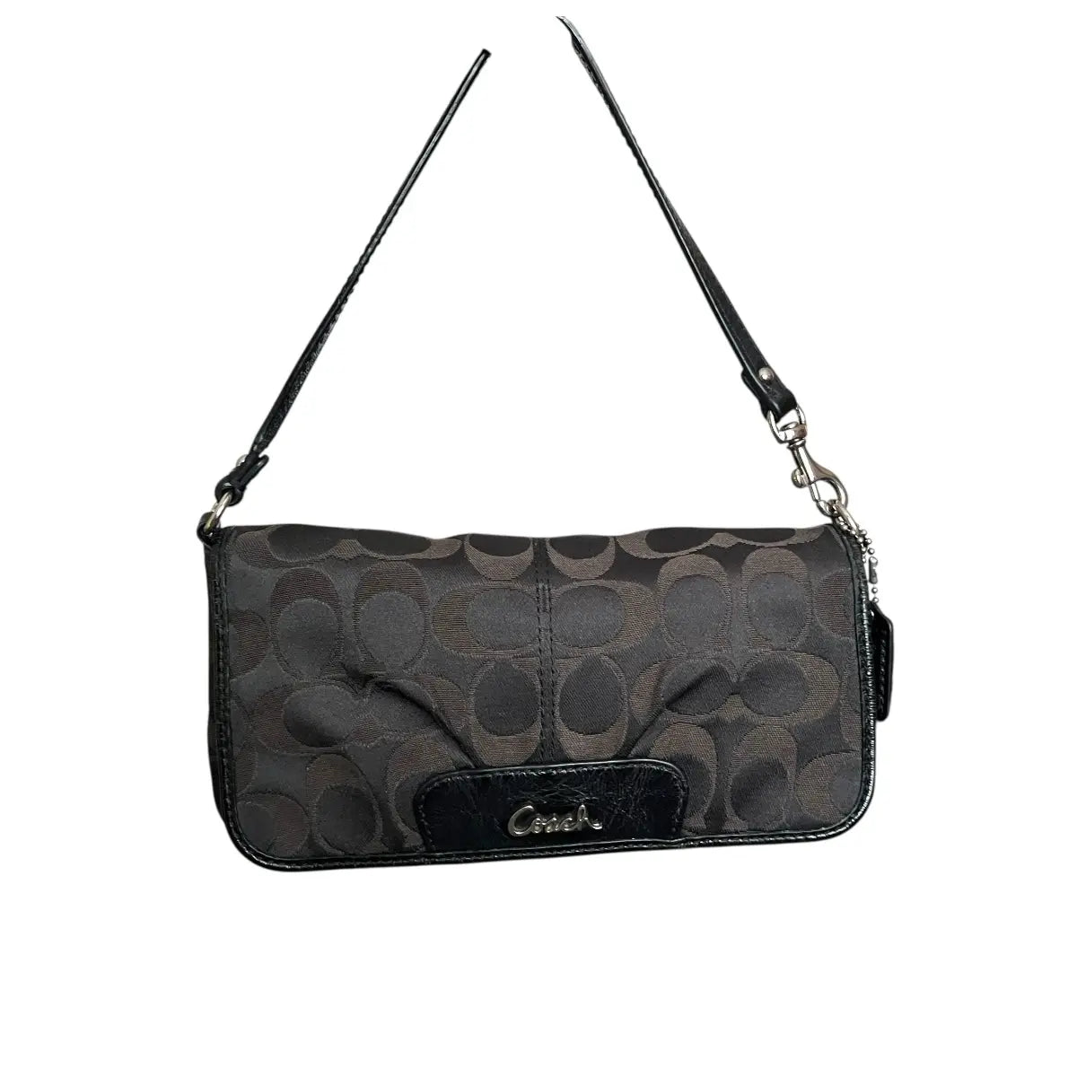 mini bag coach XS logotipada negra