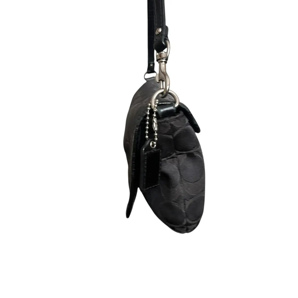 mini bag coach XS logotipada negra