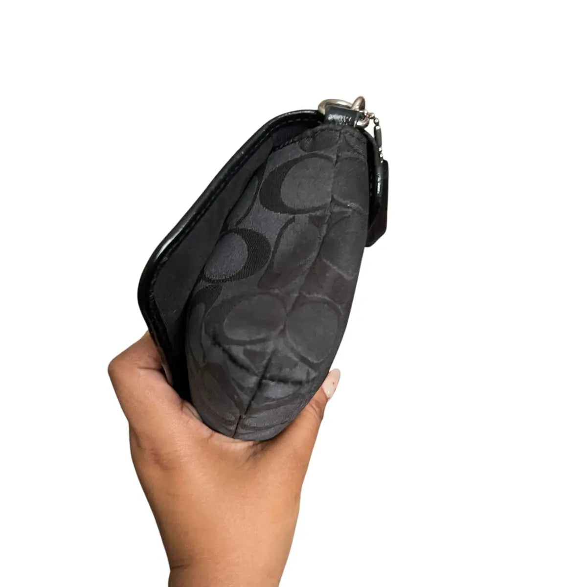 mini bag coach XS logotipada negra