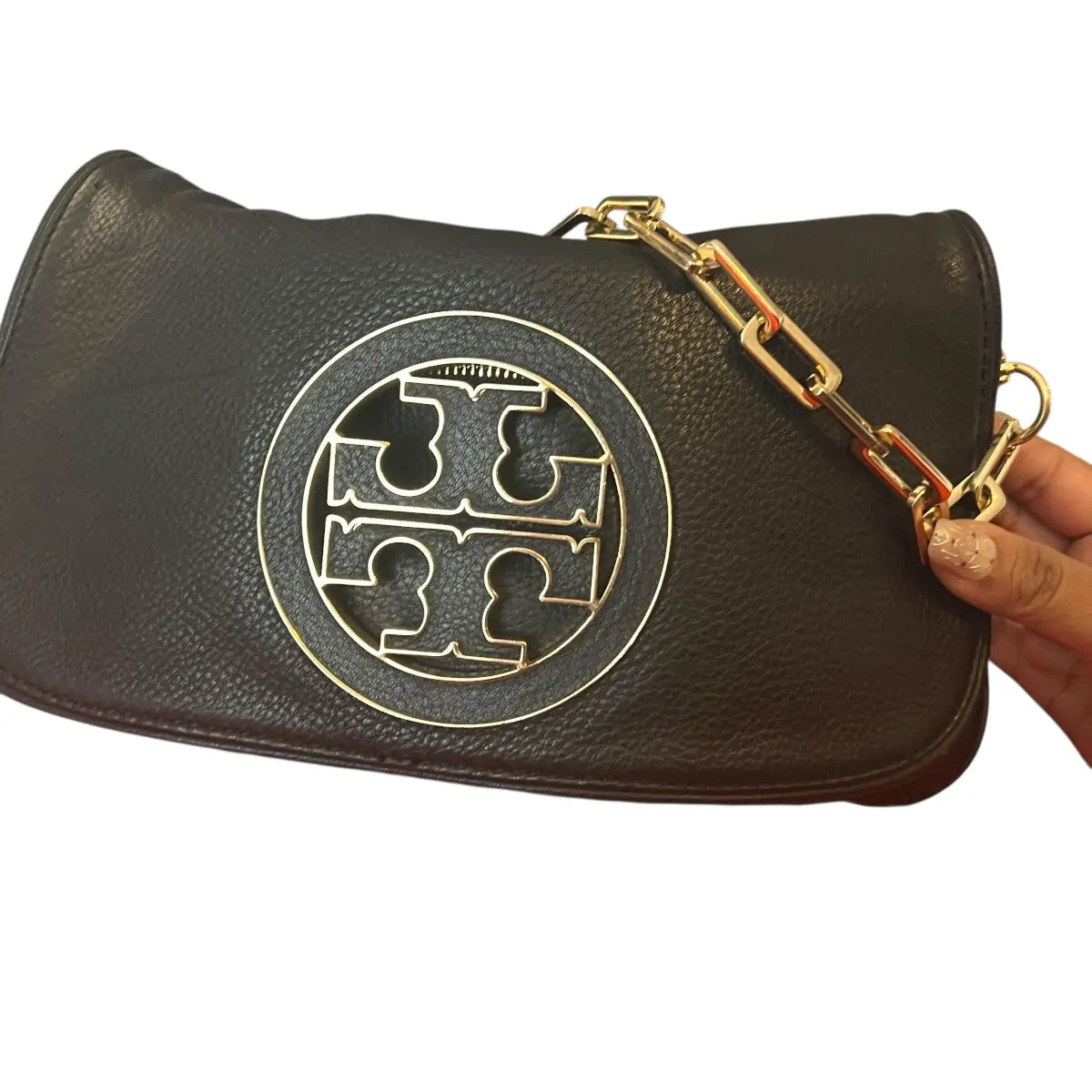 cartera crossbody tory burch cuero genuino negro