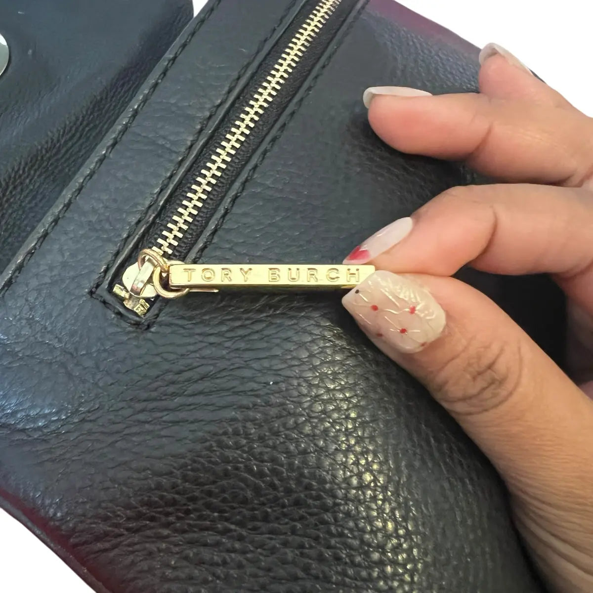 cartera crossbody tory burch cuero genuino negro