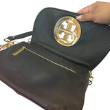 cartera crossbody tory burch cuero genuino negro