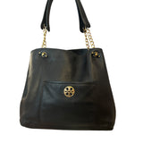 cartera tory burch cuero genuino negro
