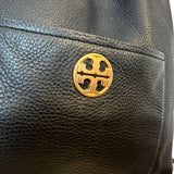 cartera tory burch cuero genuino negro