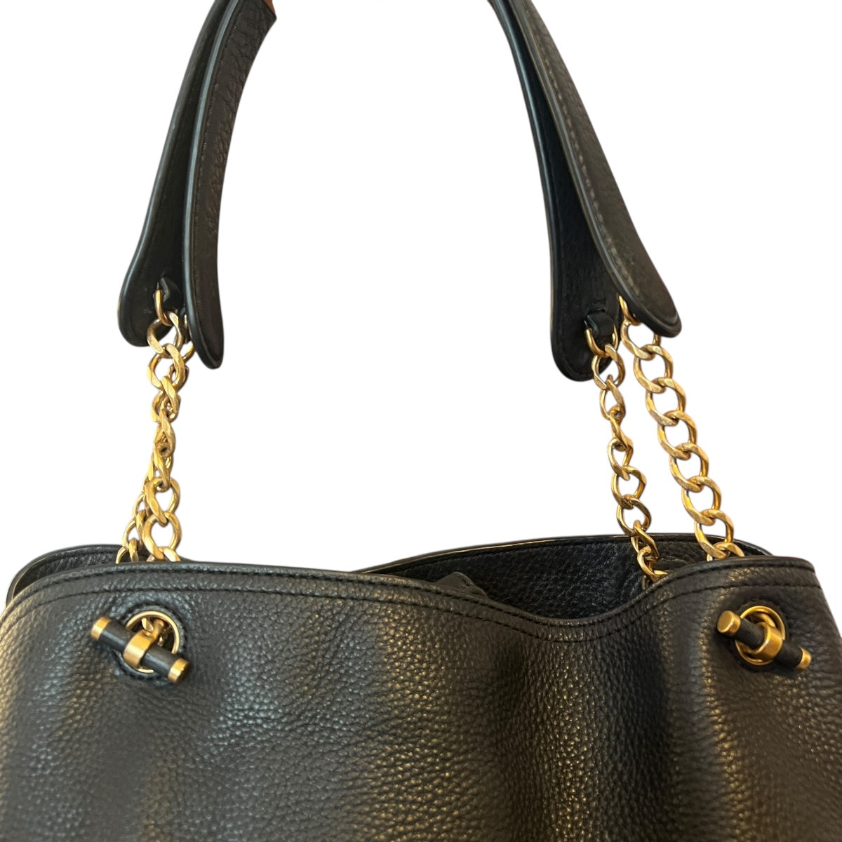 cartera tory burch cuero genuino negro
