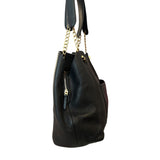 cartera tory burch cuero genuino negro