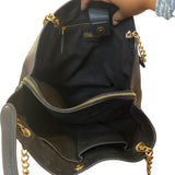 cartera tory burch cuero genuino negro