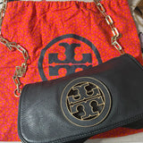 cartera crossbody tory burch cuero genuino negro