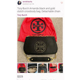cartera crossbody tory burch cuero genuino negro