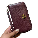 billetera Michael Kors cuero genuino vino