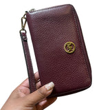 billetera Michael Kors cuero genuino vino