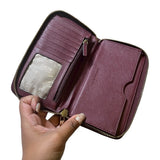 billetera Michael Kors cuero genuino vino