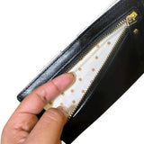 billetera kate spade cuero genuino negra moño