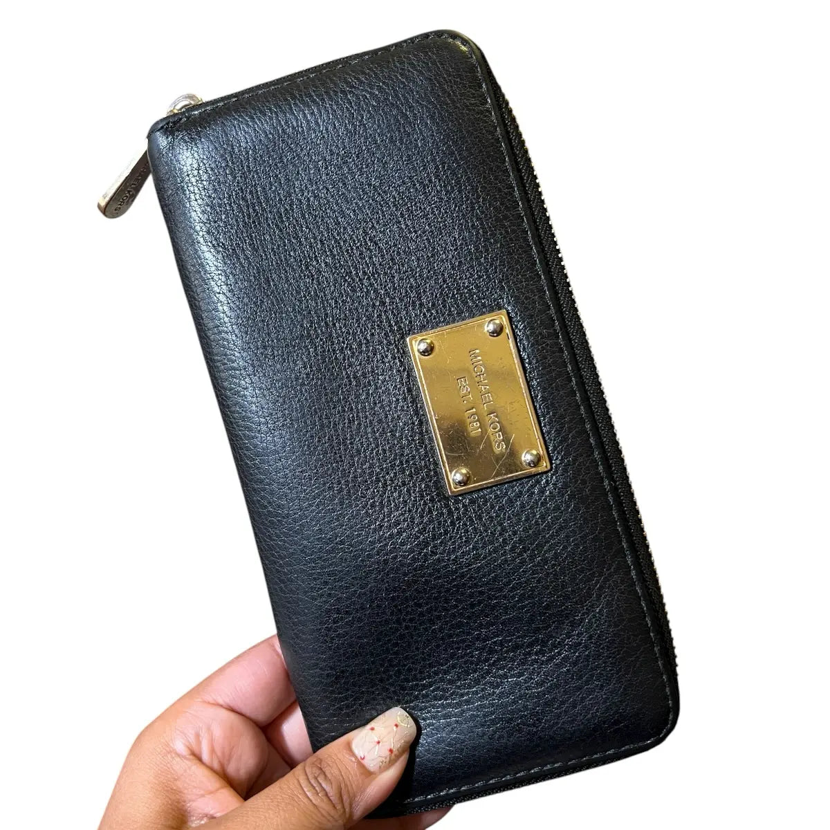 billetera Michael Kors cuero genuino negro