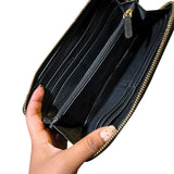 billetera Michael Kors cuero genuino negro