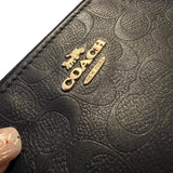 wrislet Coach cuero genuino logotipado negro