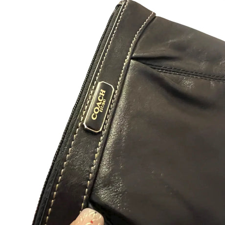 wrislet XL Coach cuero genuino negro