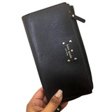 billetera larga Kate Spade cuero genuino negra