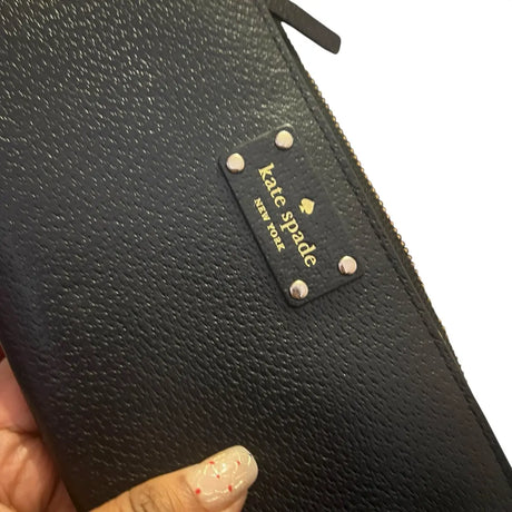 billetera larga Kate Spade cuero genuino negra